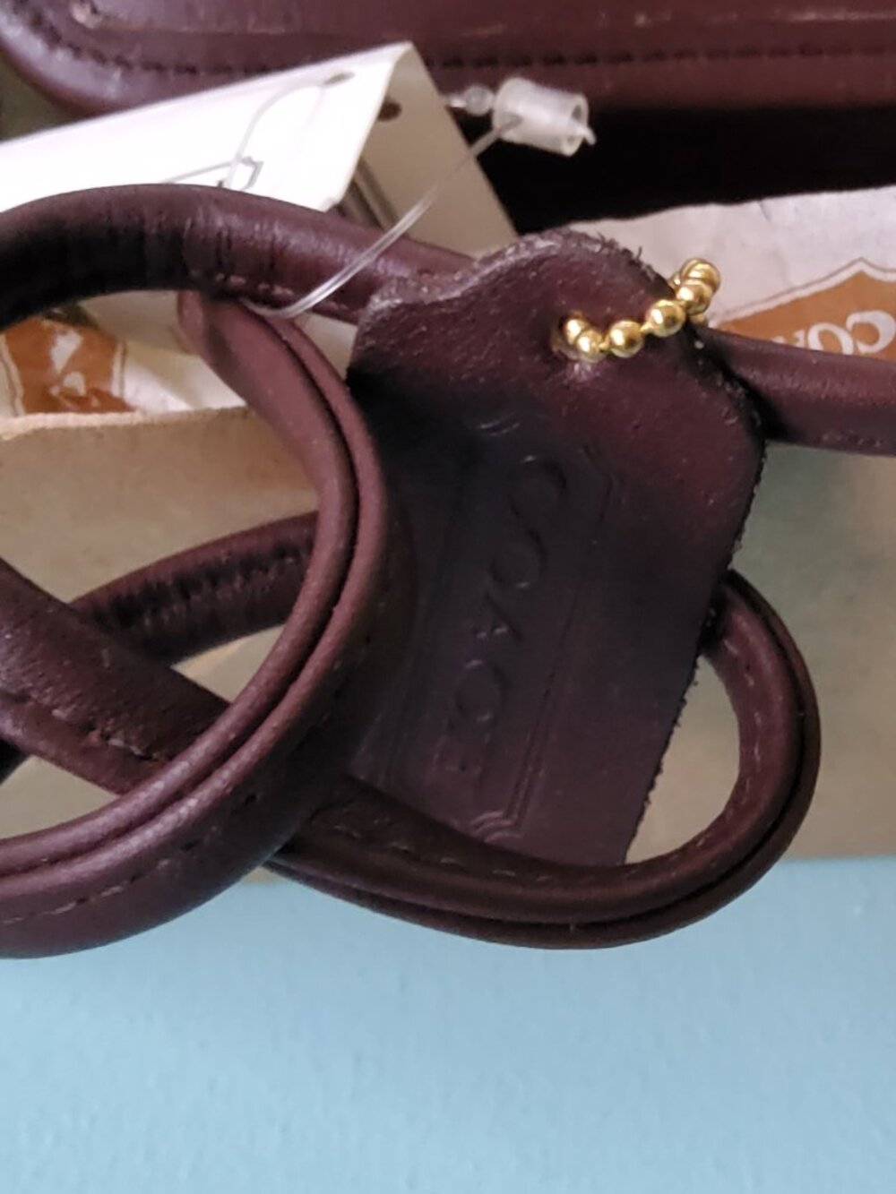 Never Used Still in Original Box Vintage Coach Casino Bag In Mahogony 9924 - Picture 6 of 13